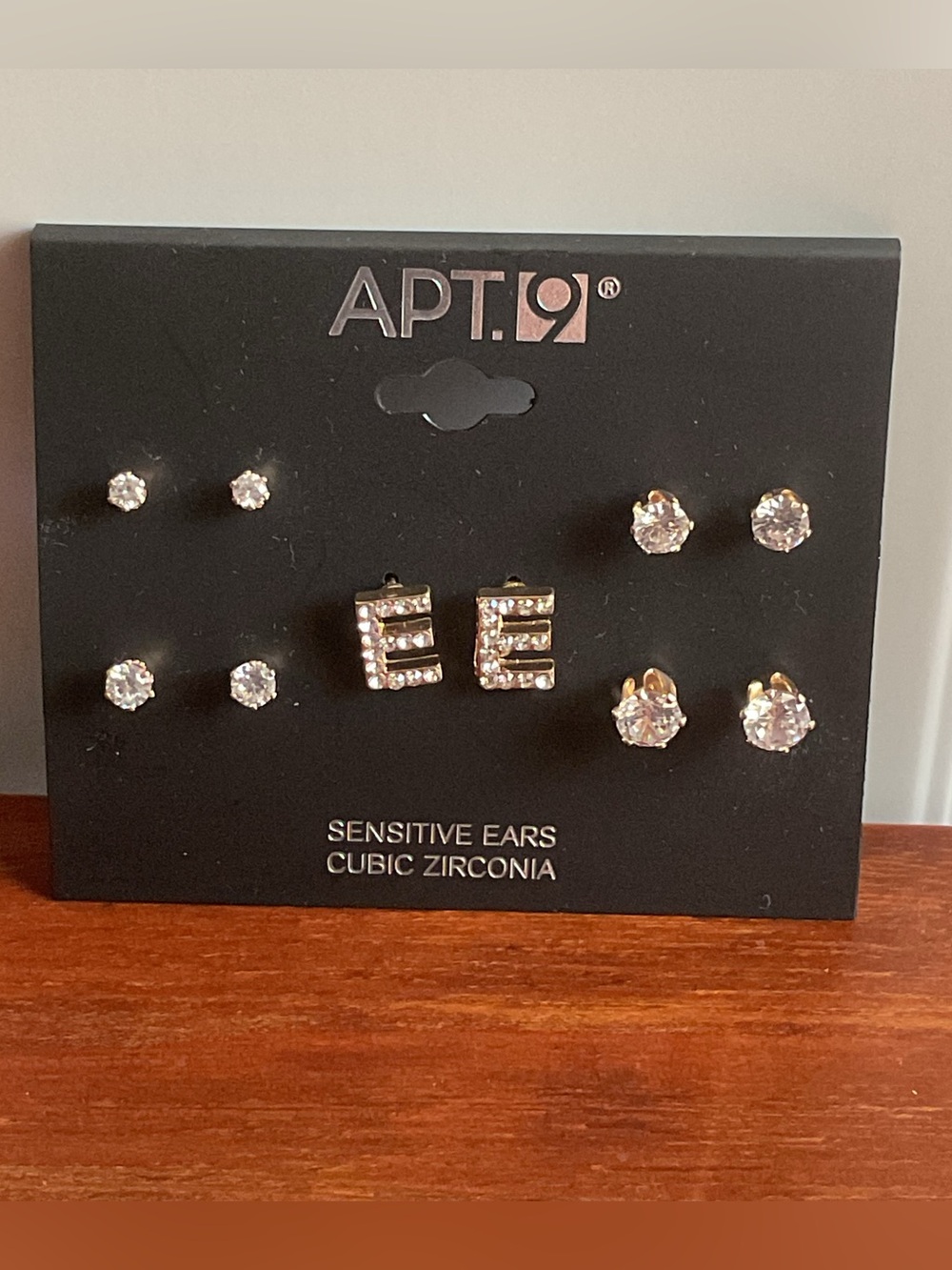 Apt. 9 Goldtone & Clear Cubic Zirconia Stud Earring Set - 6 Pairs